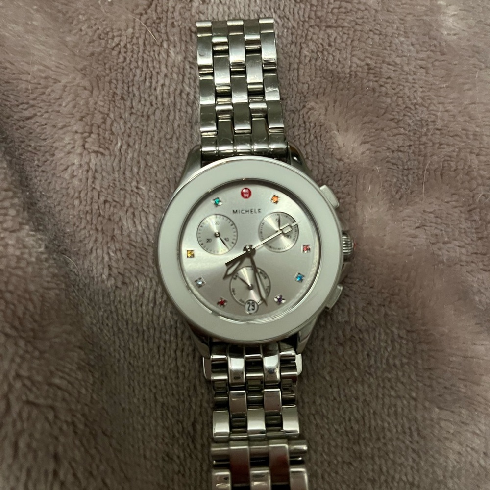 Multi Color stone Michele Watch